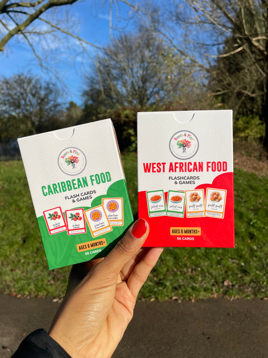 Caribbean & West African Food Flashcards Bundle - Roots & Play